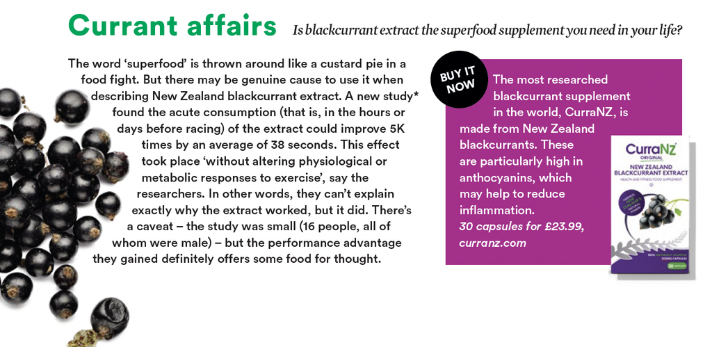 Runners World UK showcases CurraNZ 'the superfood you need in your life'