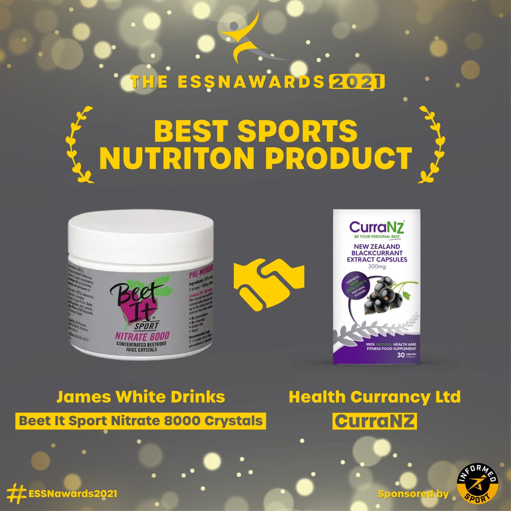 CurraNZ was joint winner of the 2021 ESSNA sports nutrition product of the year